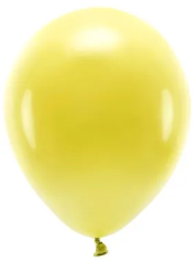 100 palloncini pastello eco giallo sole 26cm