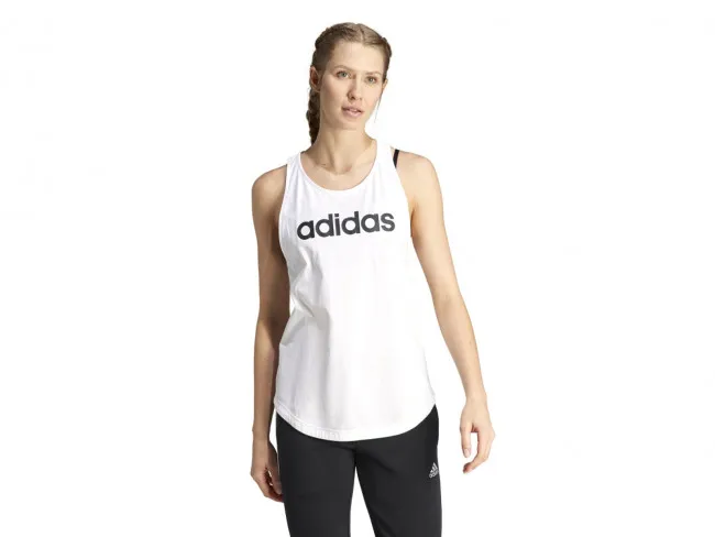 ADIDAS CANOTTA DONNA  GL0567  W LIN TANK WHITE/BLACK