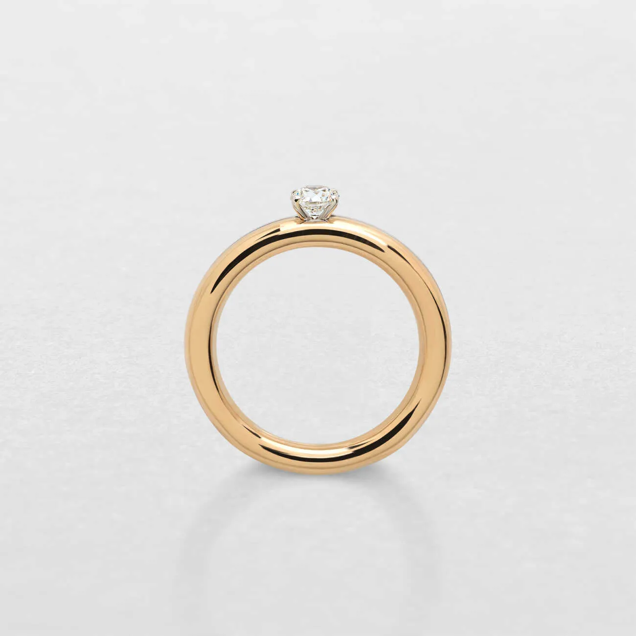 Anello solitario Giorgio Visconti  in oro rosa, bianco e diamanti 7068640