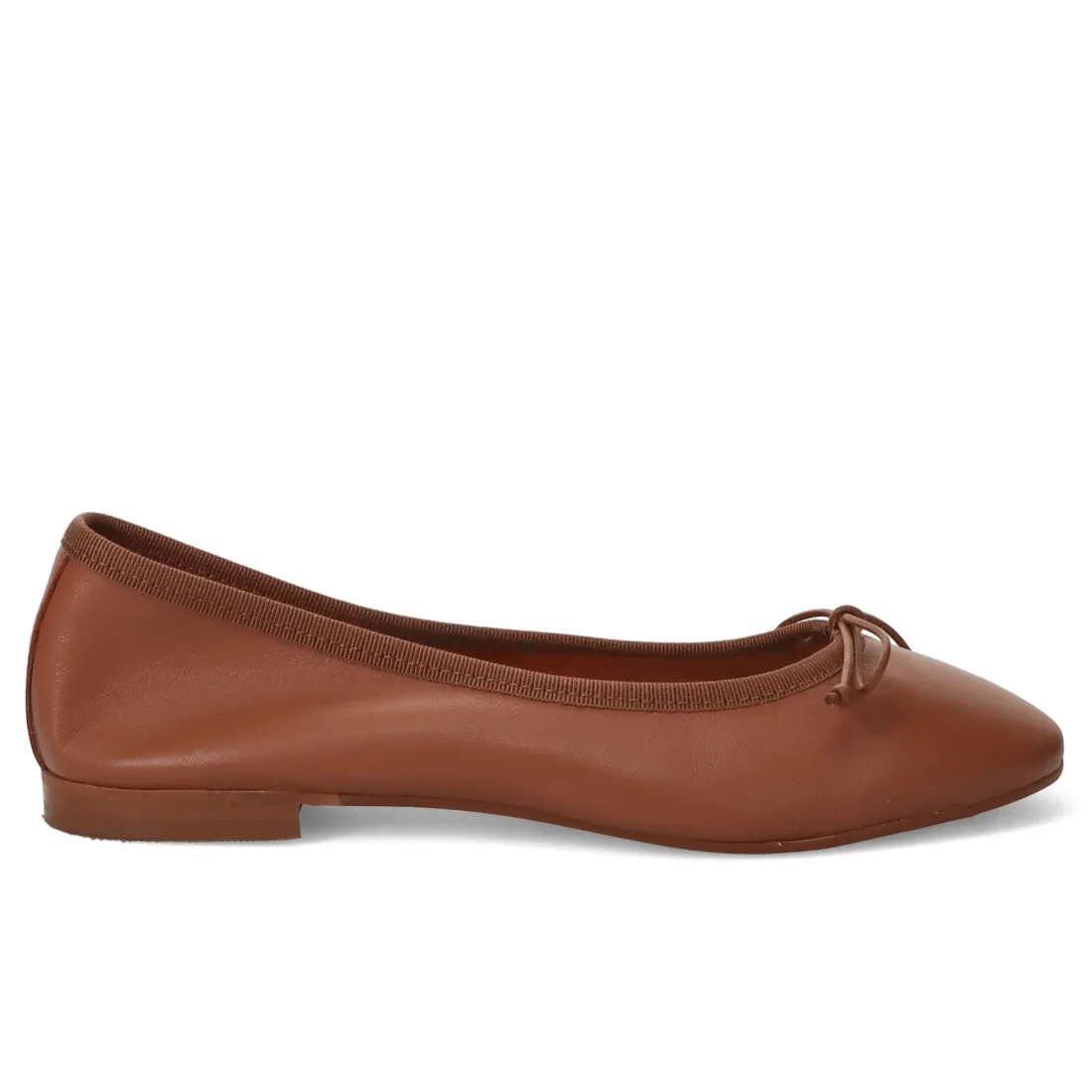 Ballerina Belle Vie in morbida pelle cognac