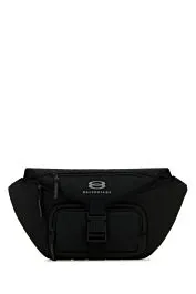 Black fabric large Unity belt bag    