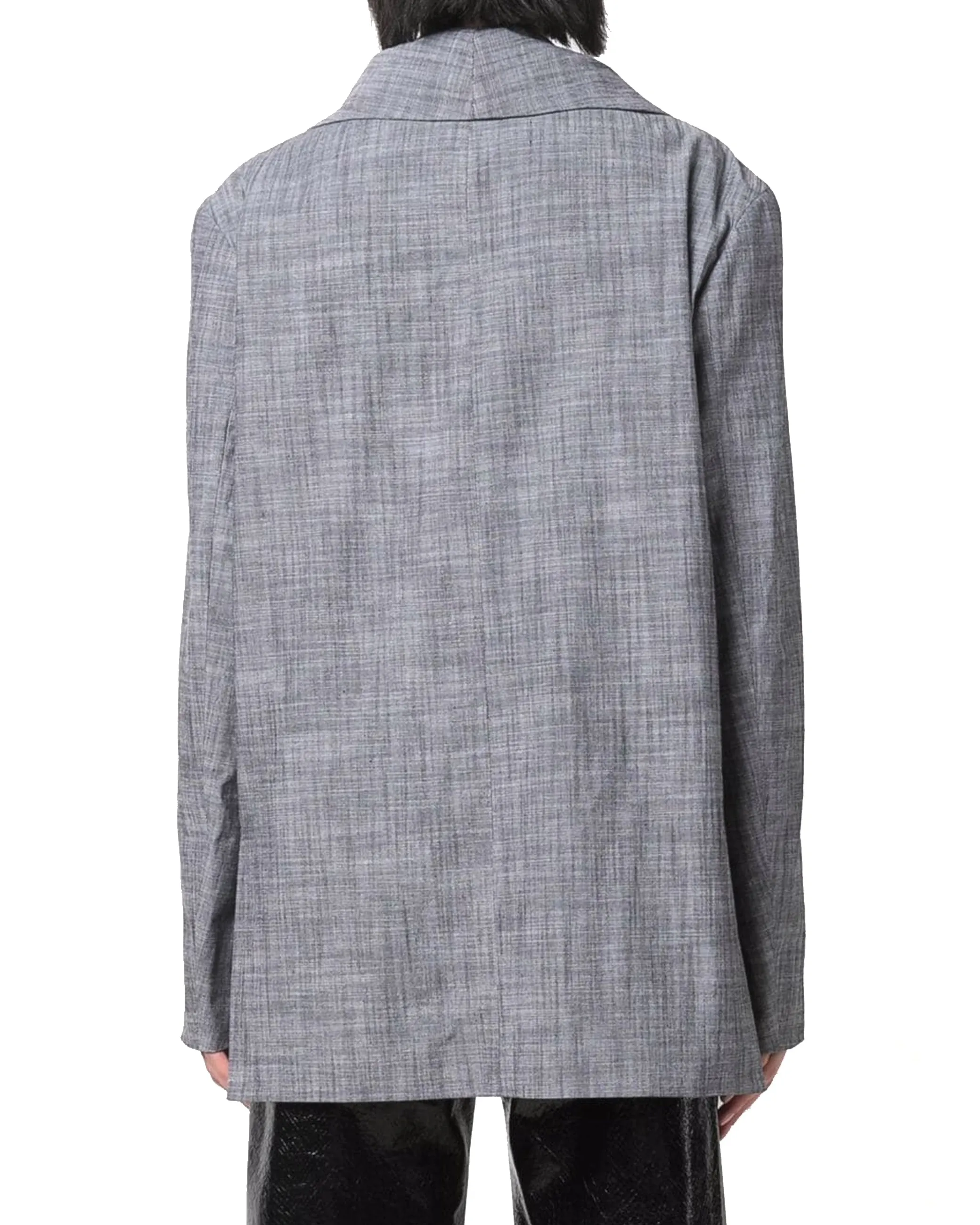 Blazer oversize cotone effetto denim