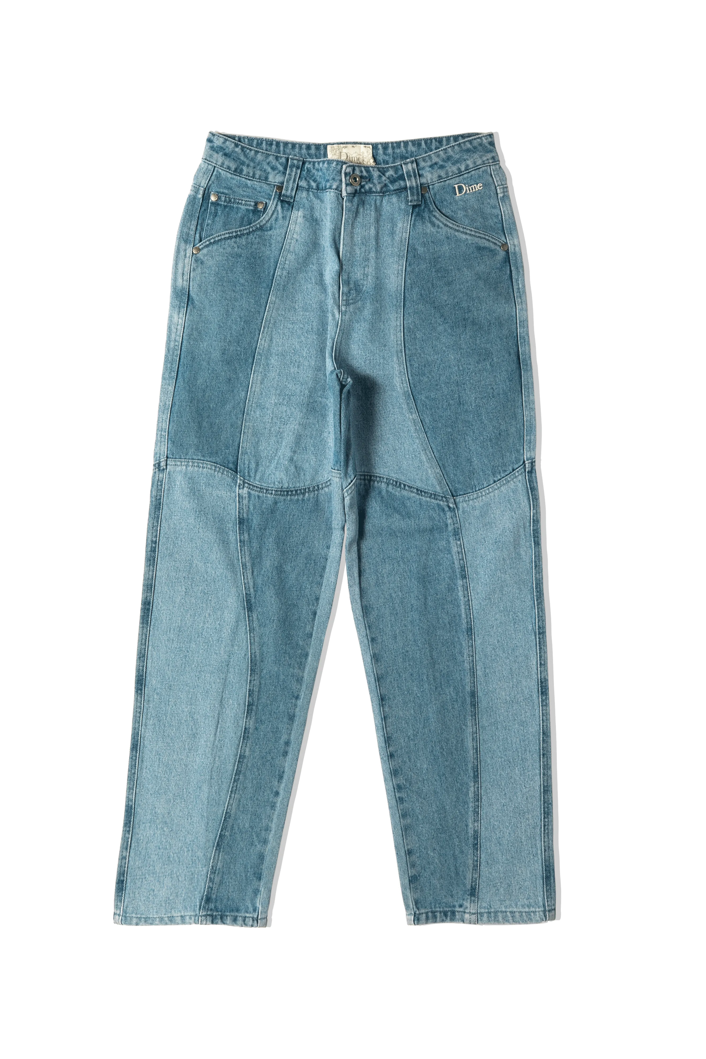 Blocked Relaxed Denim Pants