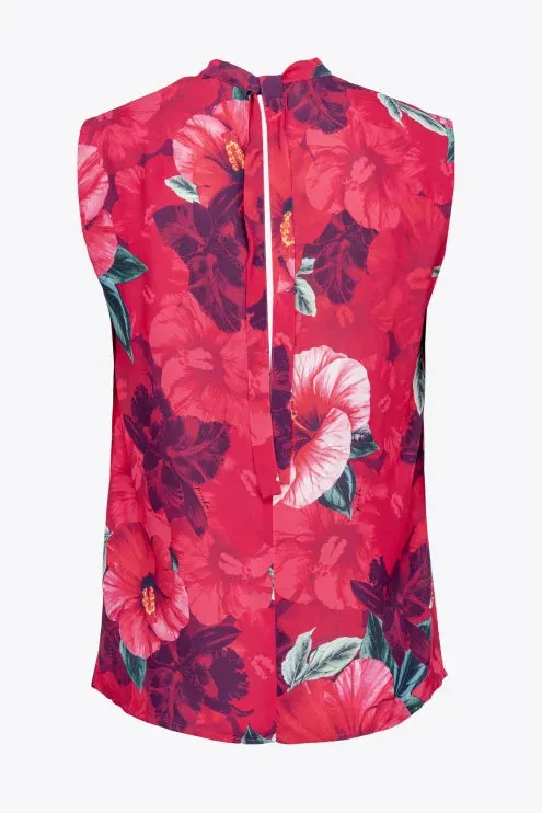 Blouse with Pinko / Fuchsia print