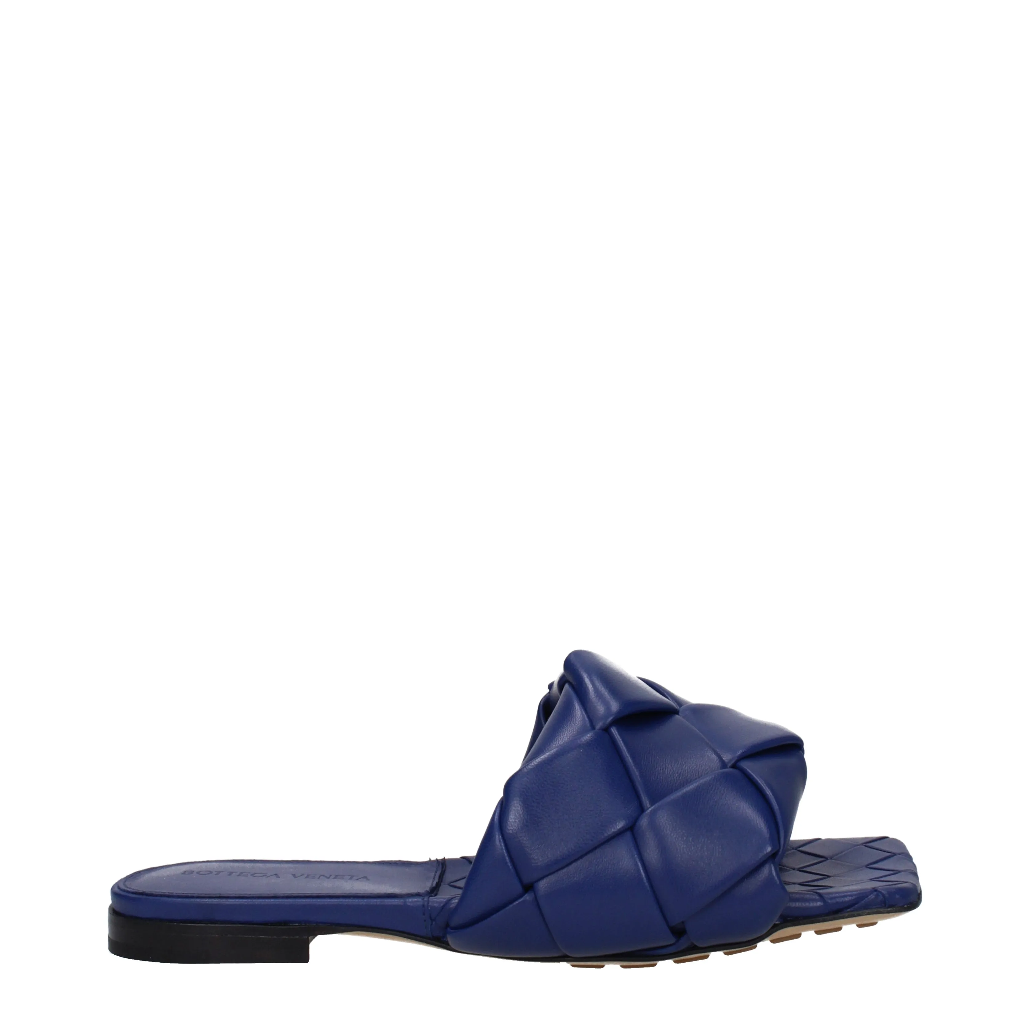 Bottega Veneta Ciabatte e Zoccoli Donna Pelle Blu/Crociera