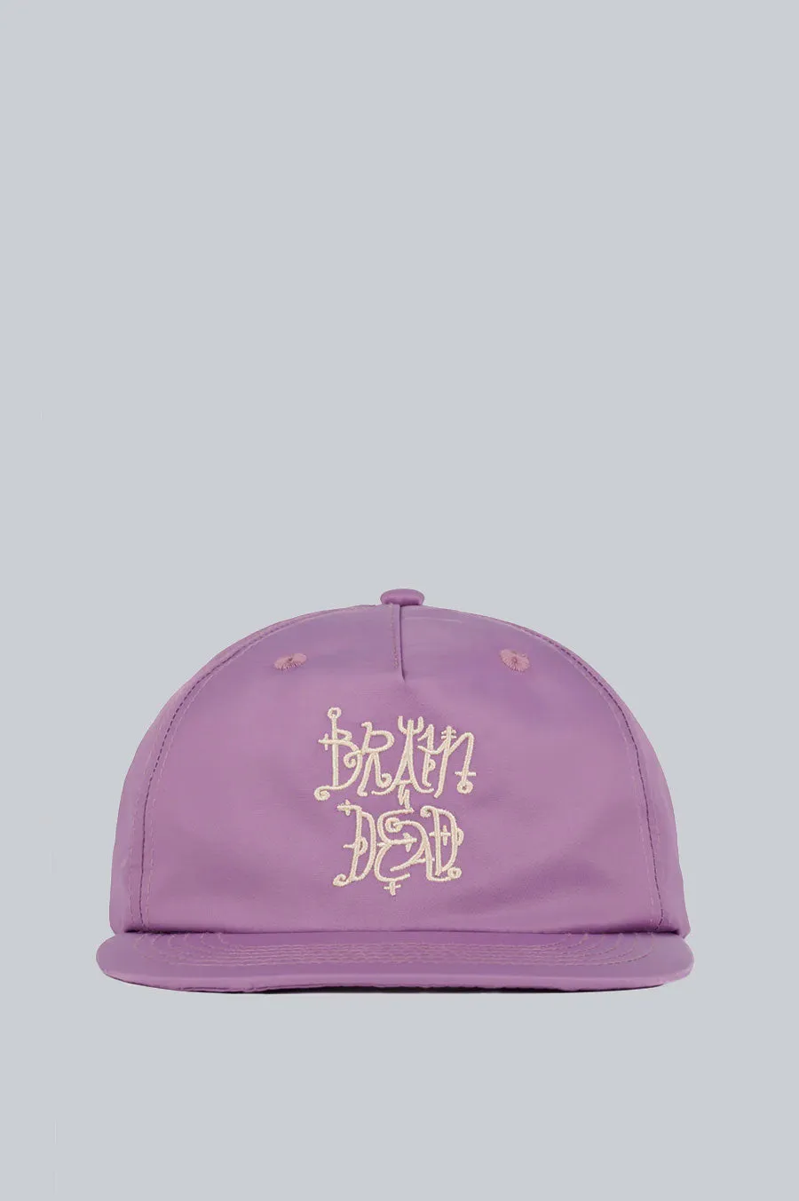 BRAIN DEAD SCRIPTURE 5 PANEL HAT PLUM