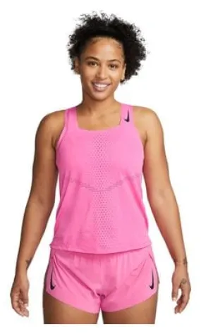 Canotta Nike Dri-Fit ADV AeroSwift Donna Rosa