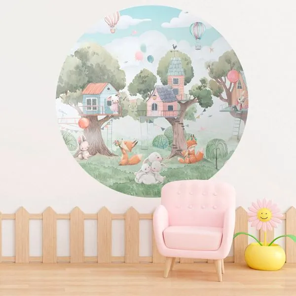 Città dei Bambini nella Foresta - ADESIVI BAMBINI