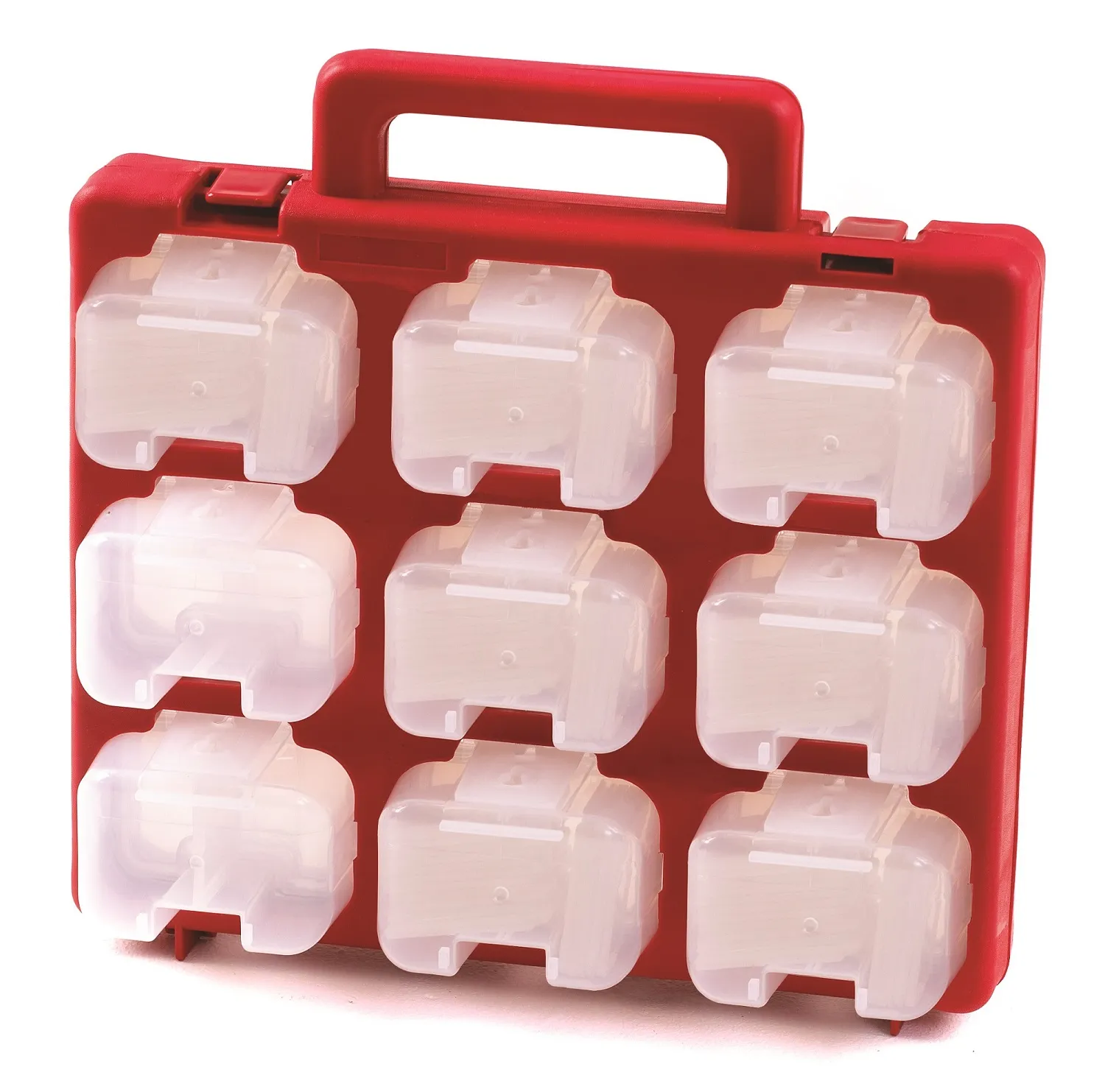 Contenitore modulare RS PRO in Plastica, 18 scomparti, 330mm x 330mm x 130mm, Coperchio trasparente
