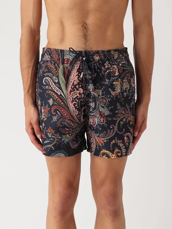 Costume uomo Etro con stampa paisley all over Navy