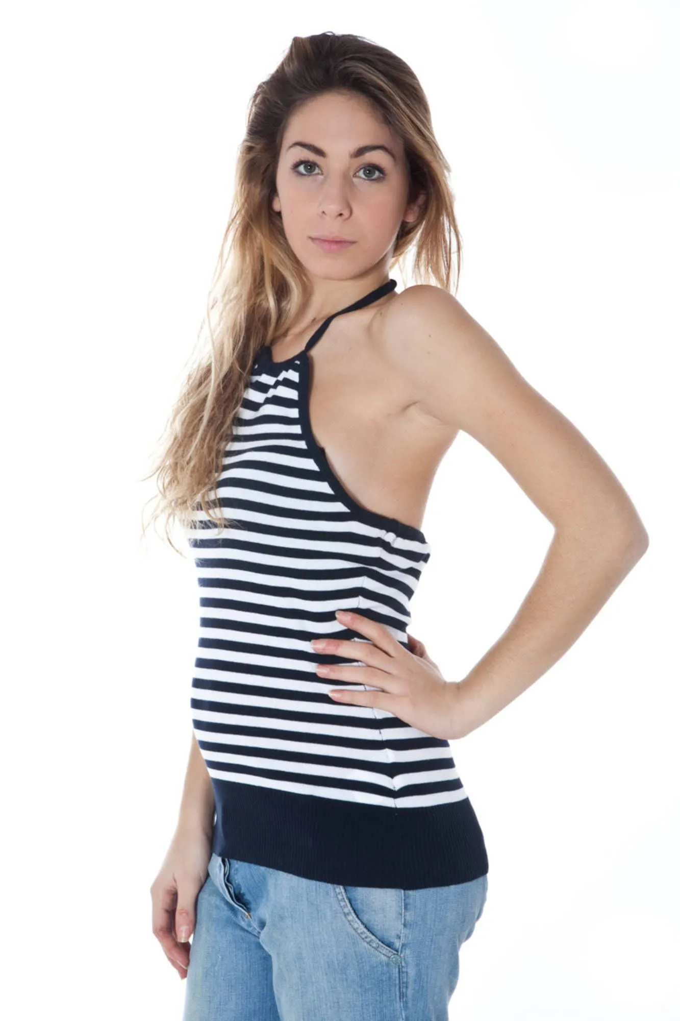 Datch canotta righe blu   