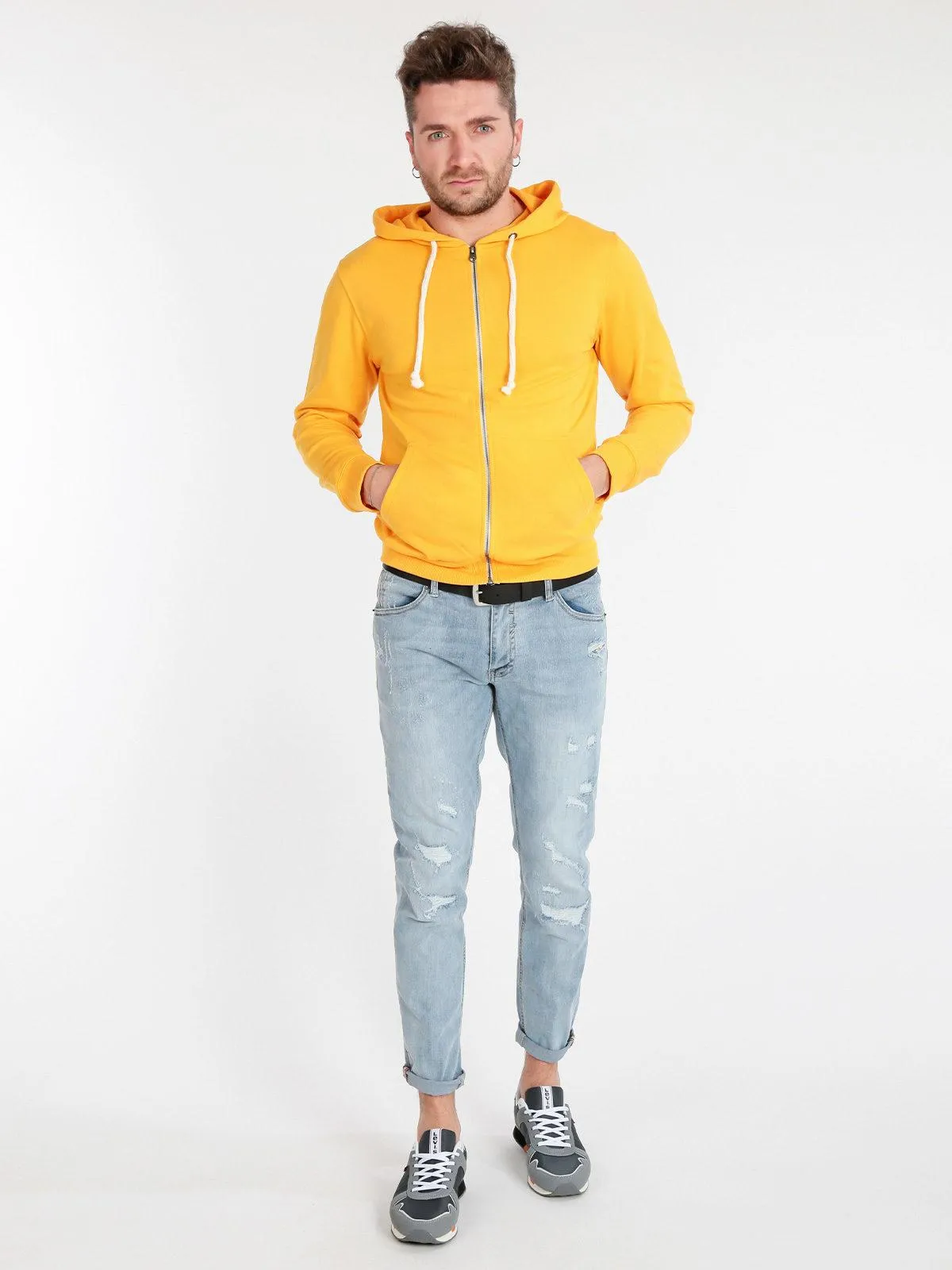 Frankie Malone Jean homme effet délavé avec déchirures