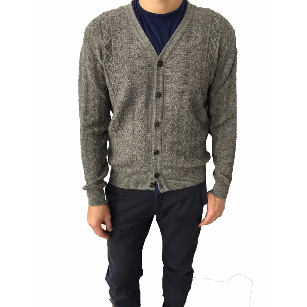 GRP cardigan uomo colore grigio MADE IN ITALY