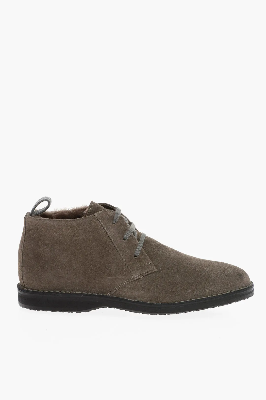 ID Polacchine in Suede con Interno in Pelliccia