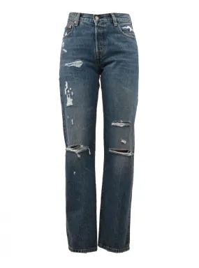 Jeans 501 '90 Donna levi's a1959-0010 Indigo Destructed