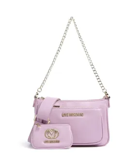  Love Moschino Pouch Charm Borsa a spalla pelle sintetica viola  