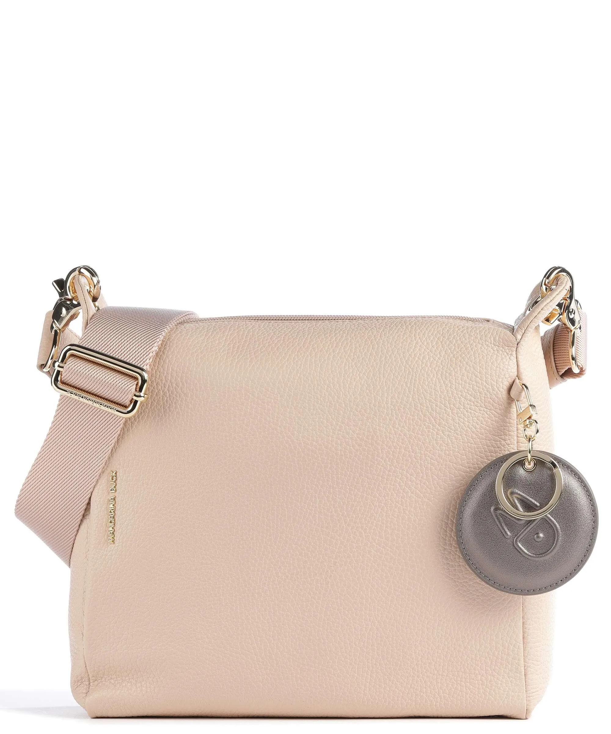  Mandarina Duck Mellow Leather Borsa a tracolla pelle di vitello grana beige  