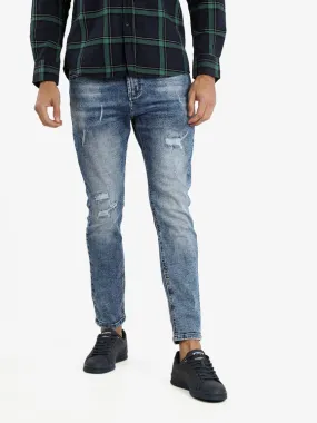 Max & Liu Jean homme coupe Sim avec déchirures