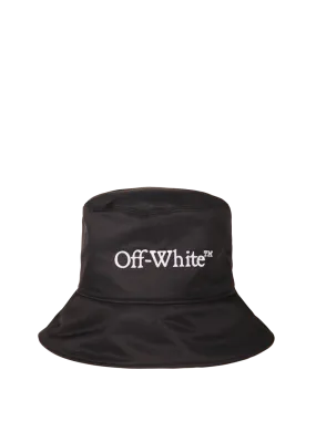 MEN OFF-WHITE BLACK POLYAMIDE BOOKISH BUCKET HAT