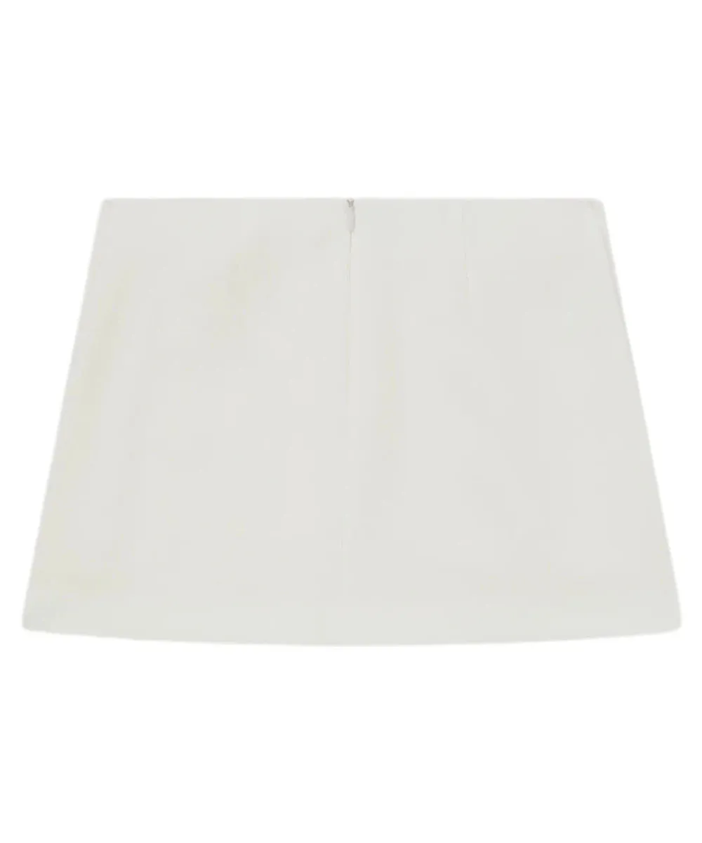 Minigonna Grass Aderente con Ricamo Shiny