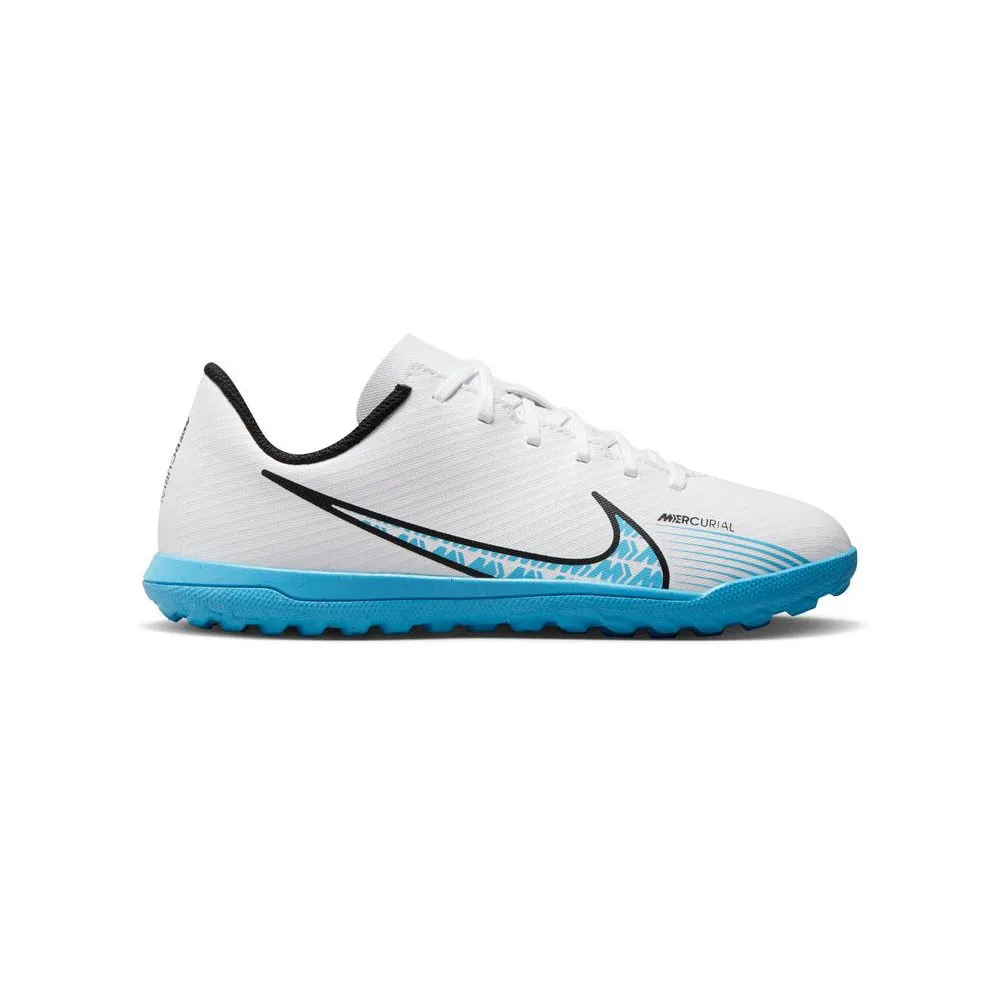 Nike Mercurial Vapor 15 Club Tf Bianco Azzurro - Scarpe Da Calcetto Bambino