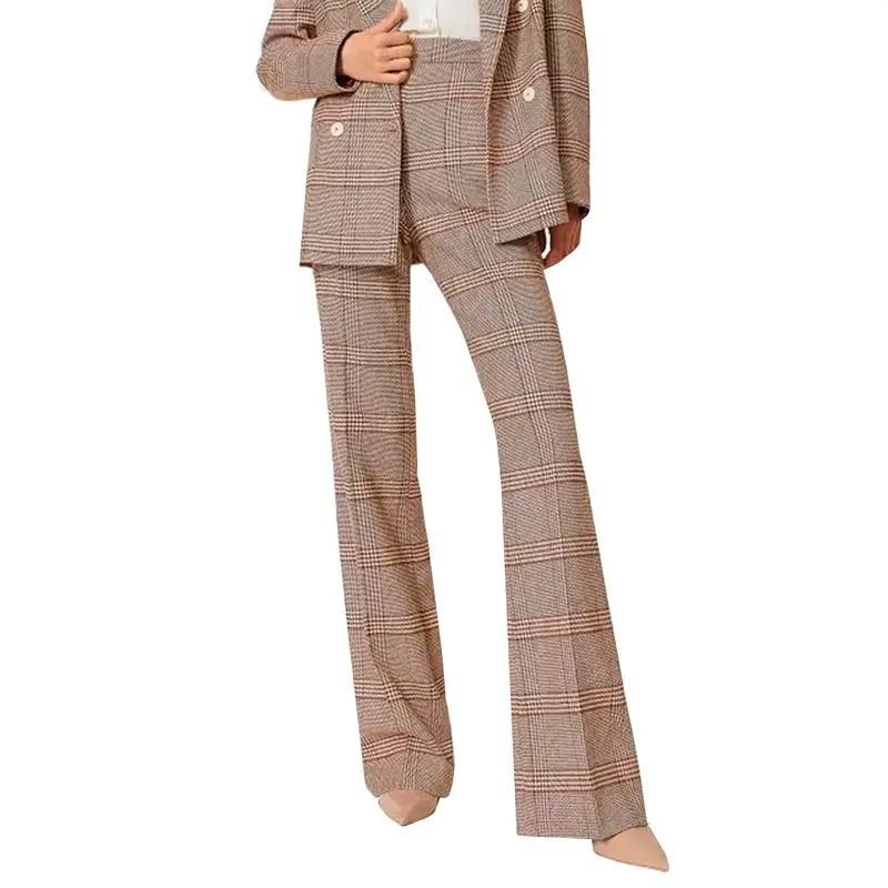 Pantalone flare in Principe di Galles 