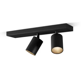 Panzeri luce Carl2 - faretto multiplo orientabile - nero