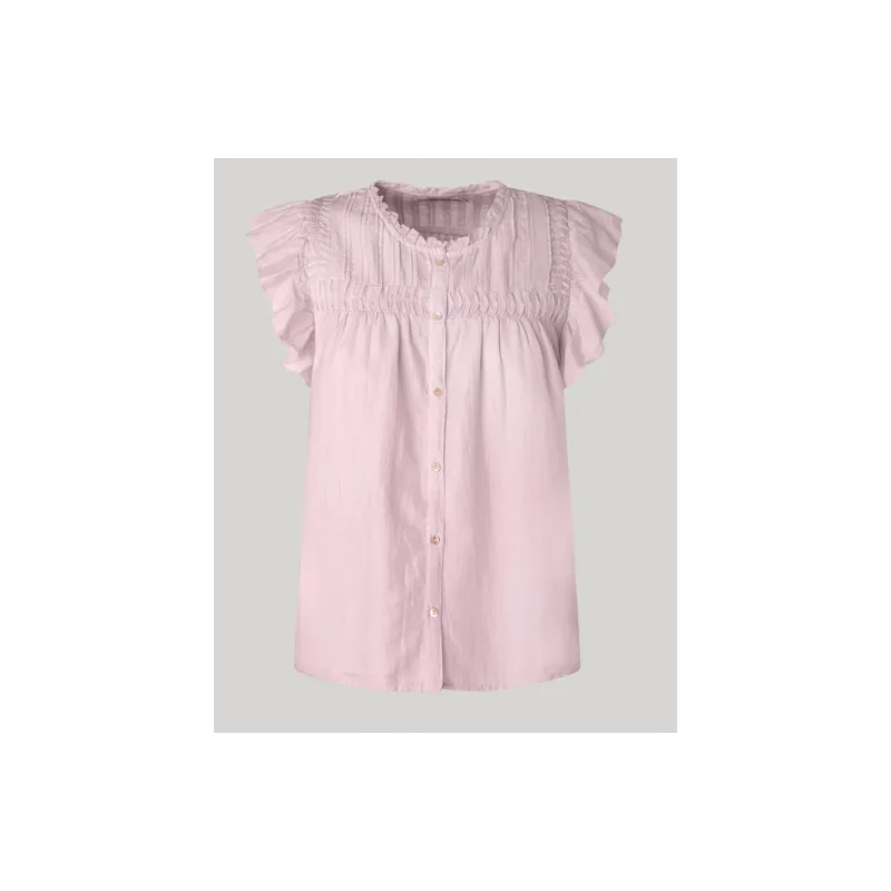 Pepe Jeans Dakota Camicetta M/M Voulant E Ruches Rosa Donna