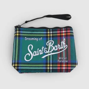 Pochette Aline Tartan Verde E Rossa