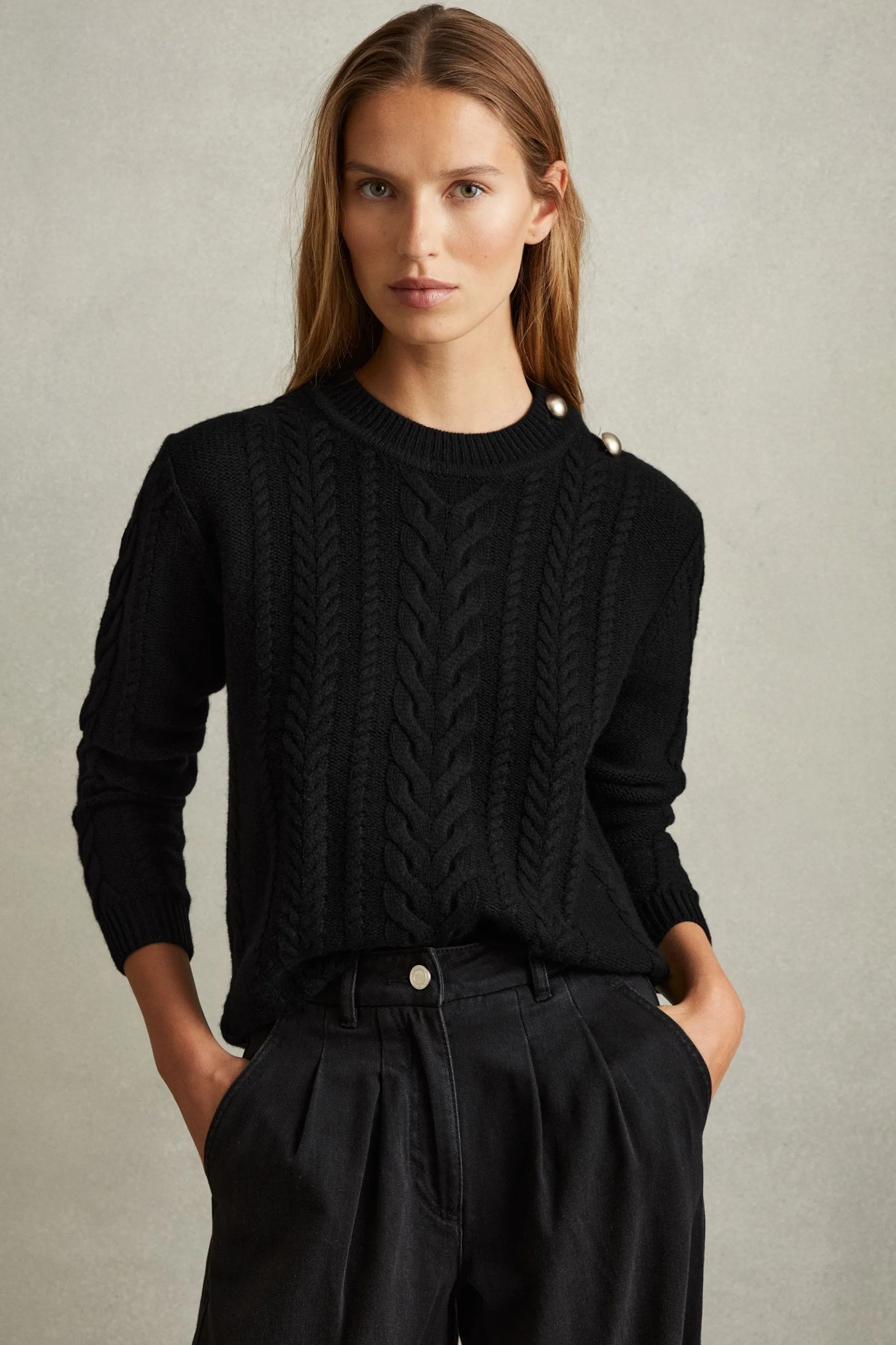 Reiss Libby Maglione a trecce in lana-cashmere    