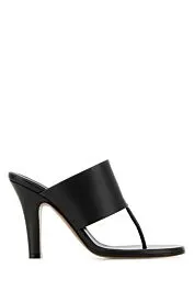 Sabot infradito Signum in pelle nera    
