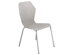 Sedia da Giardino Terrazzo Bar in Acciaio Verniciato e Lamiera Forata BISTROT BODY WHITE