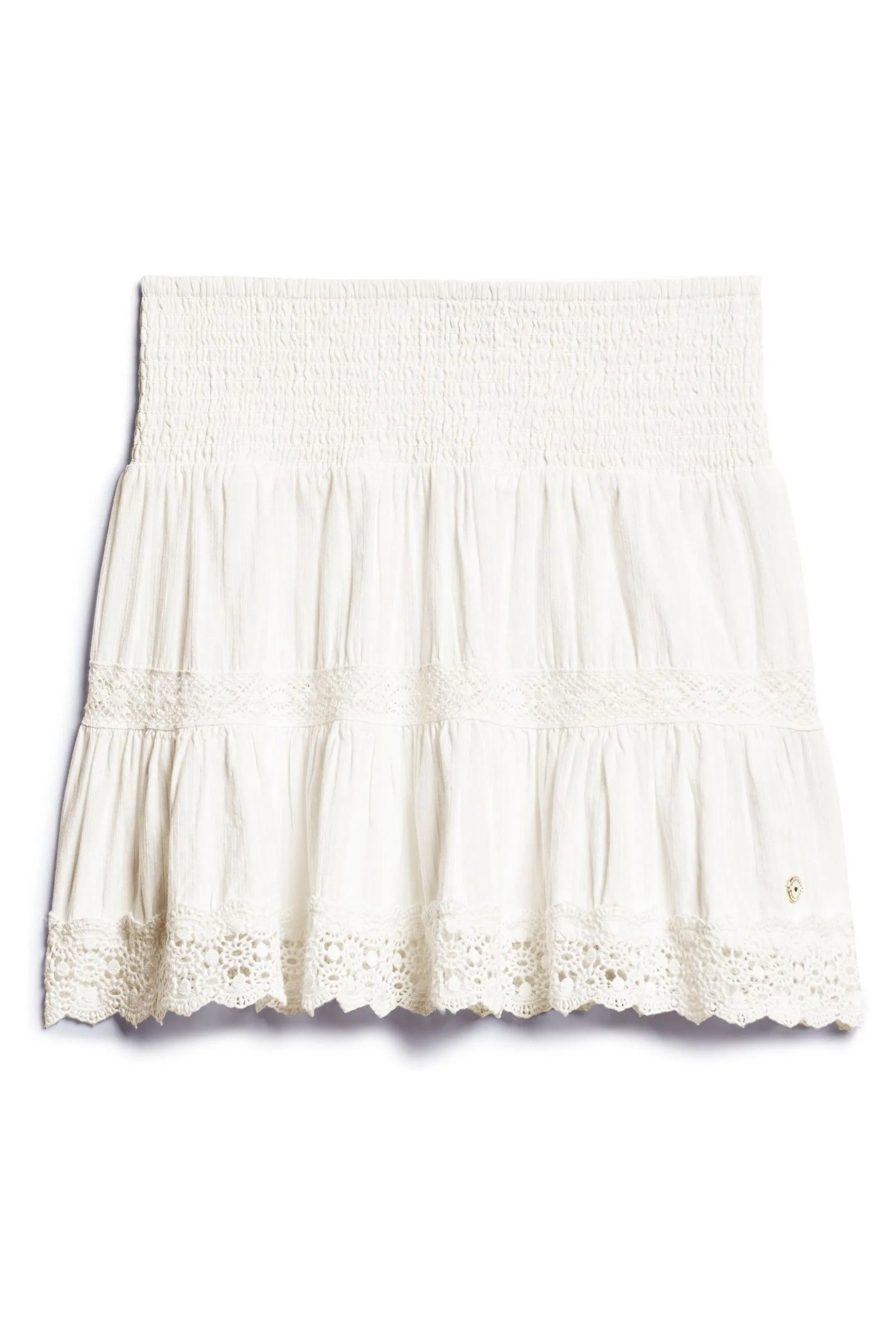 Superdry - Ibiza - Pizzo mista Bianco - Minigonna    