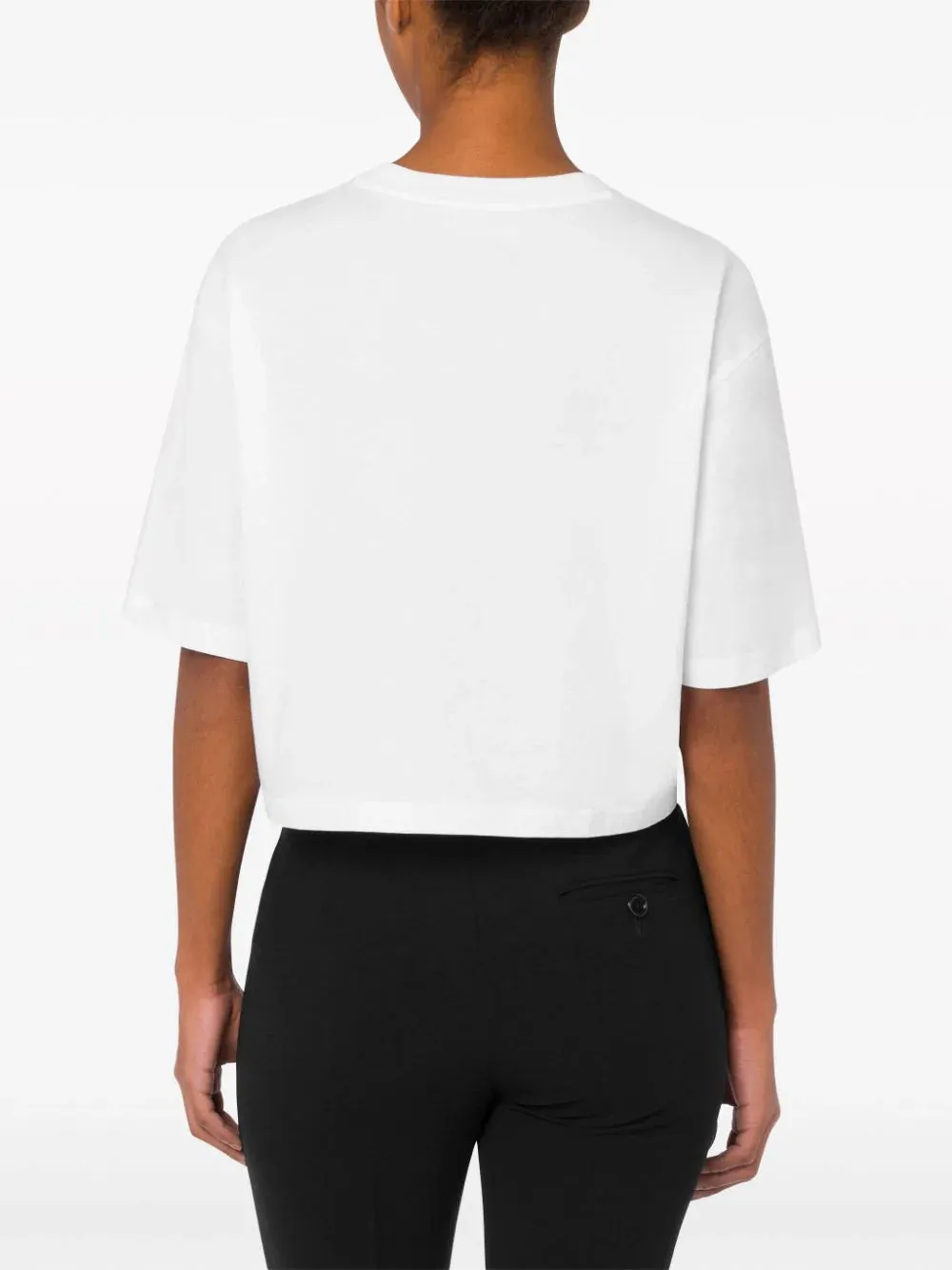 T-shirt cropped con stampa