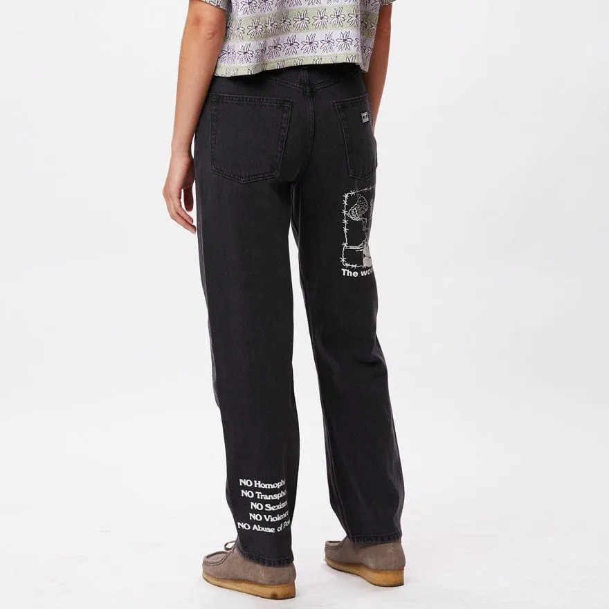 TAYLOR DENIM PANTS - DUSTY BLACK
