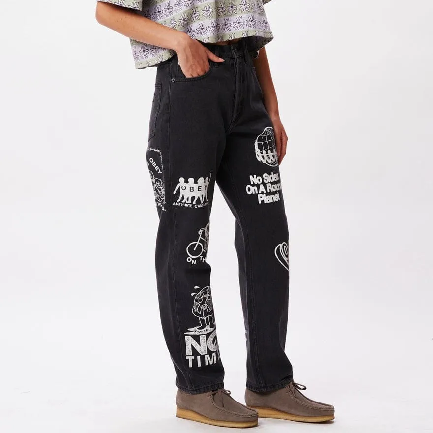 TAYLOR DENIM PANTS - DUSTY BLACK
