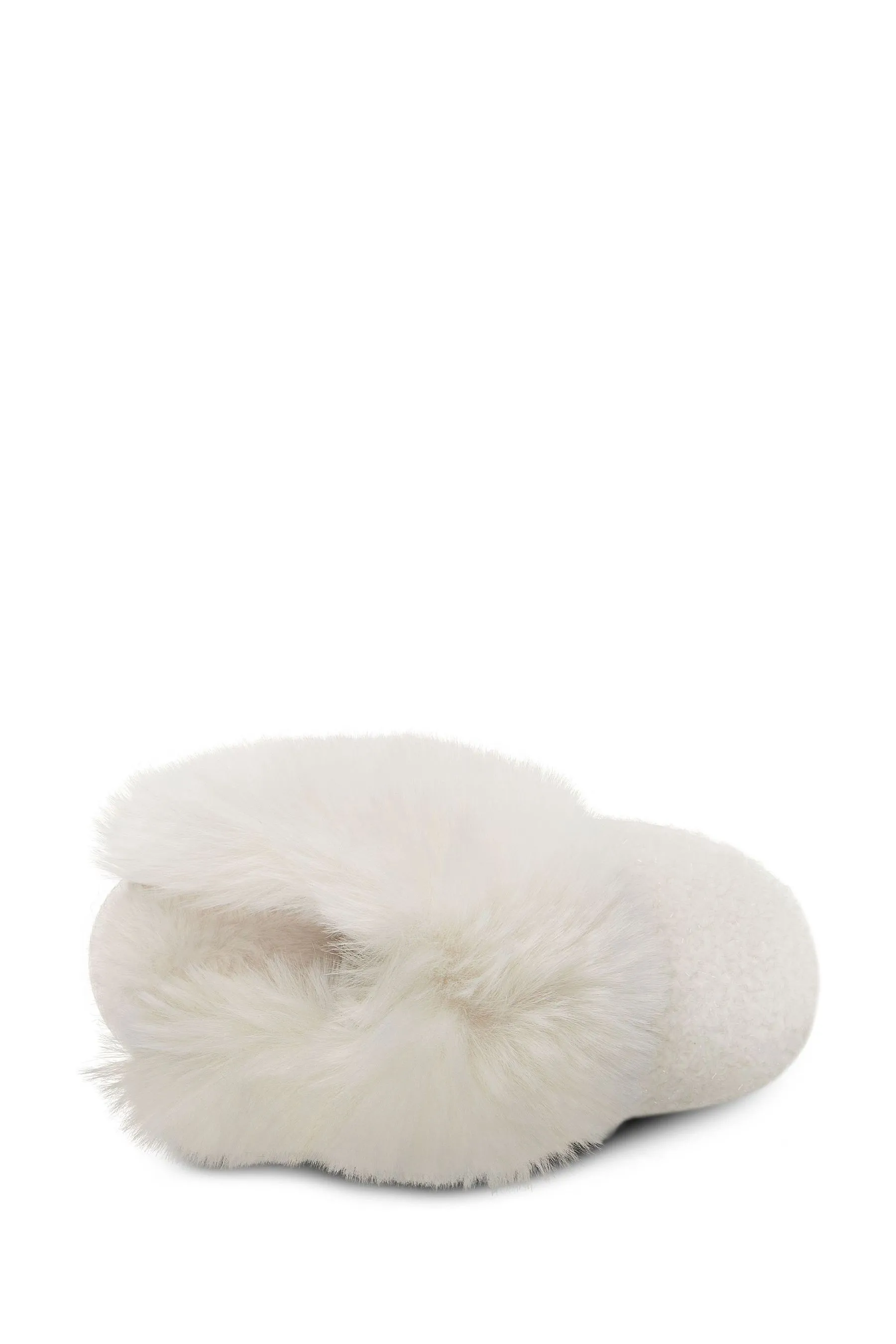 Totes Ladies Sparkle Faux Fur Mule Slippers    