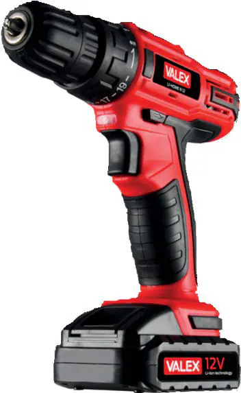 TRAPANO AVVITATORE VALEX A BATTERIA 12V 1,3AH N12 CON 72PZ - 1429414
