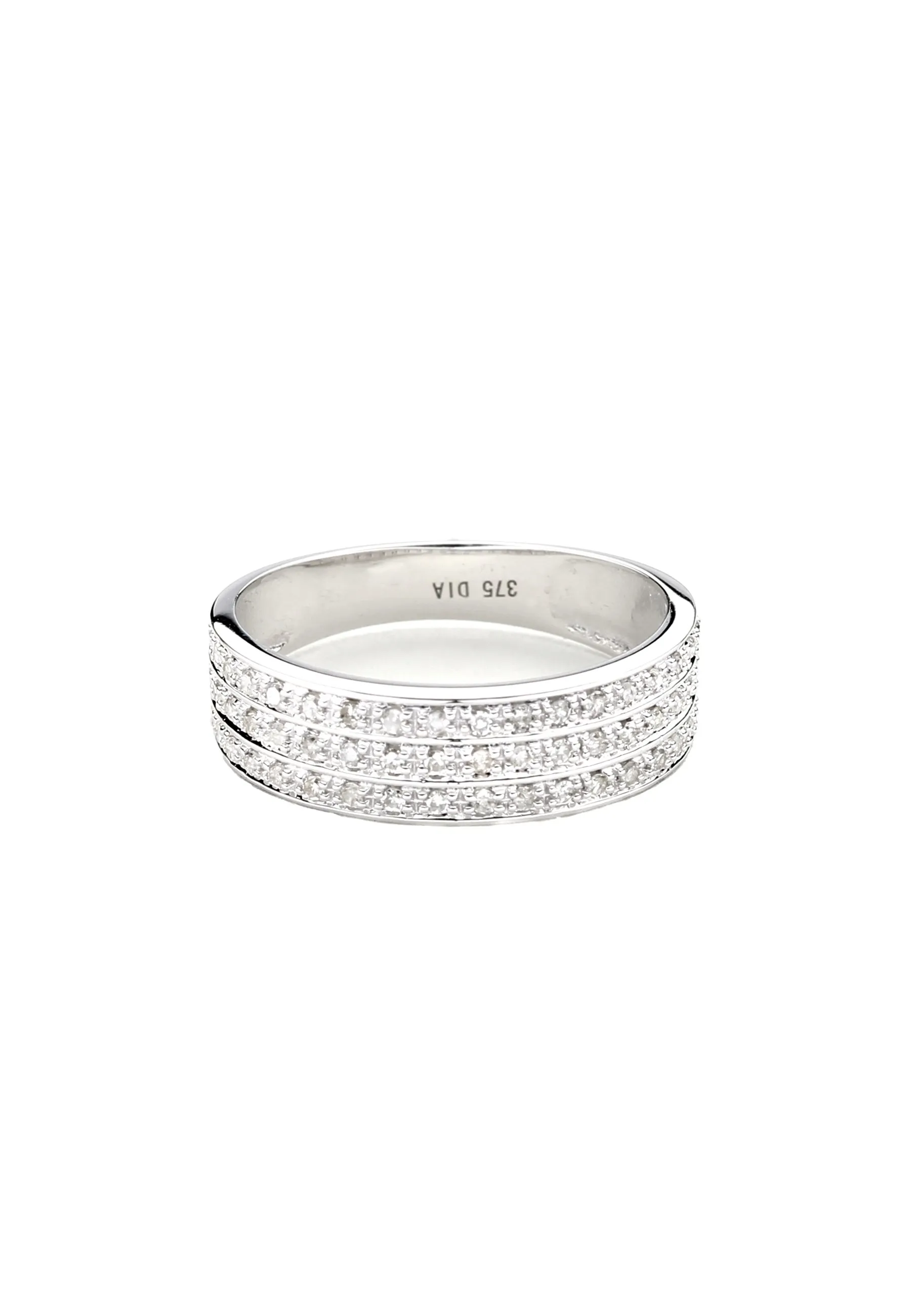 TRIPLE ROW HALF ETERNITY - Anello