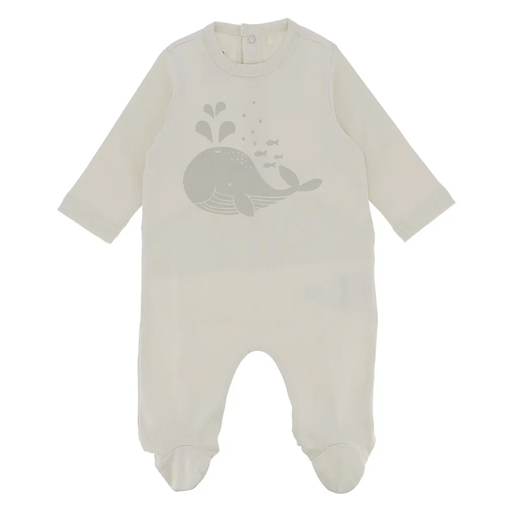 Tutina in jersey da bambino, bianco            