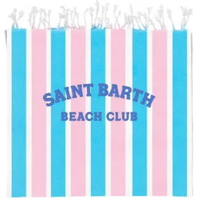 Ultra Light Beach Towel With Fringe Beach Club Stripe 3221 Emb
