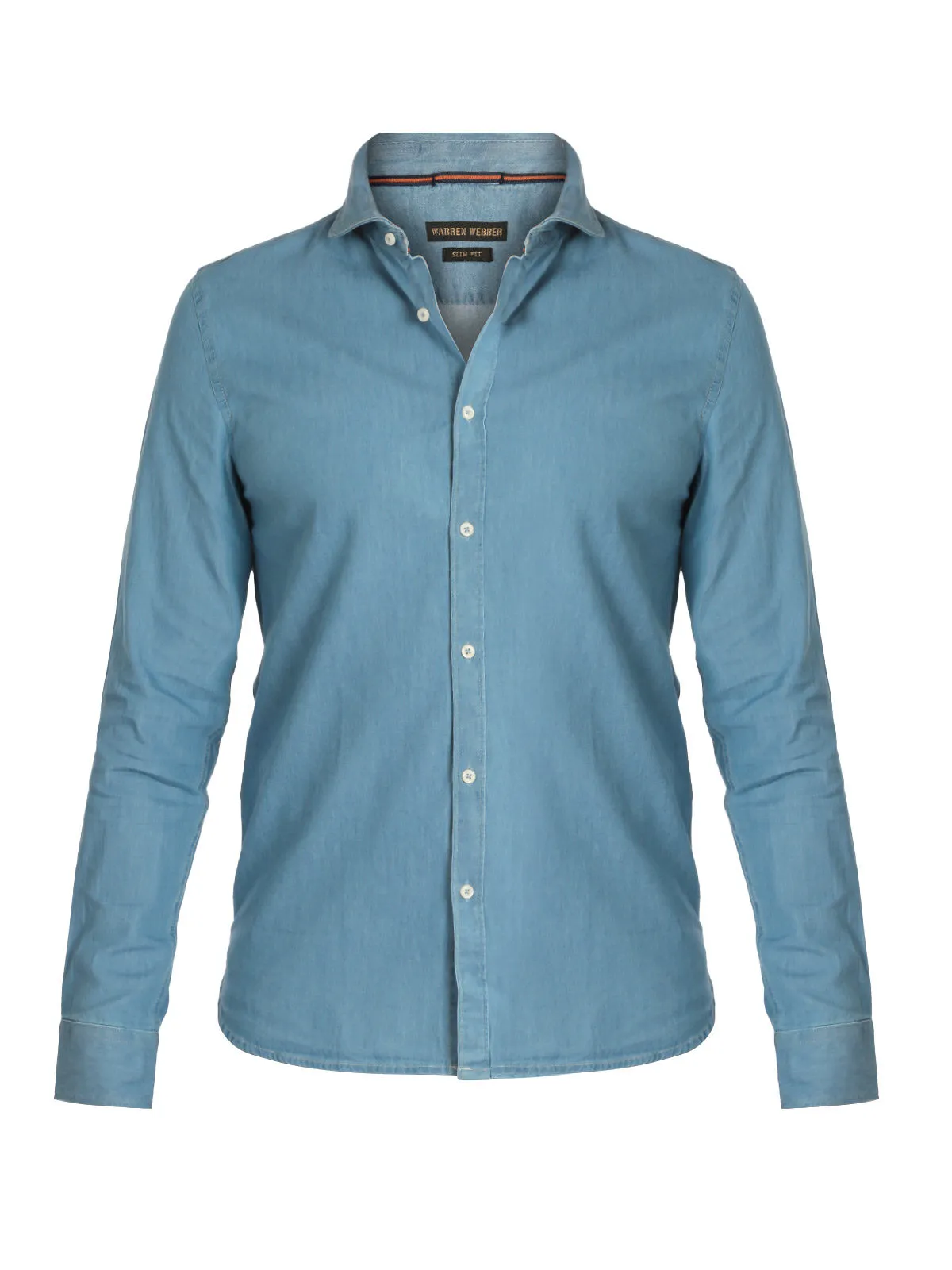 Warren Webber Chemise homme slim fit en coton effet jean