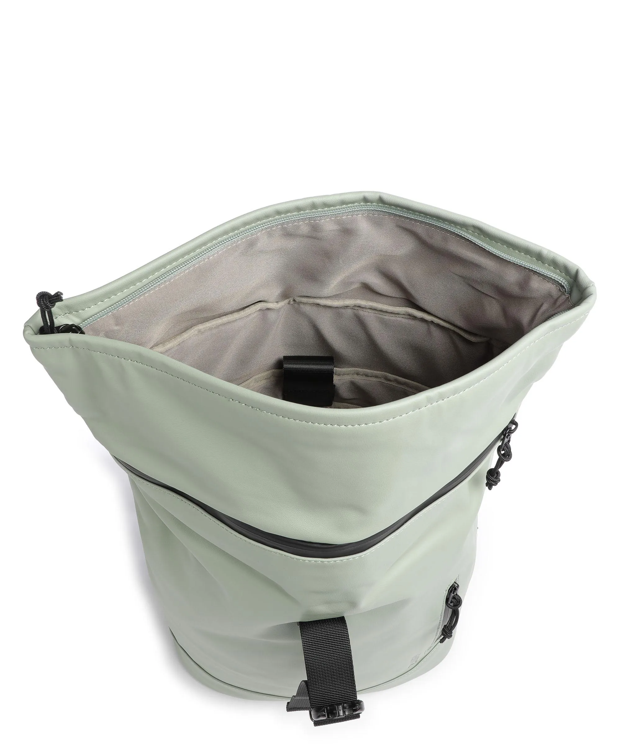  Zwei Cargo CAR200 Zaino roll-top 14″ pelle sintetica grigio-verde  